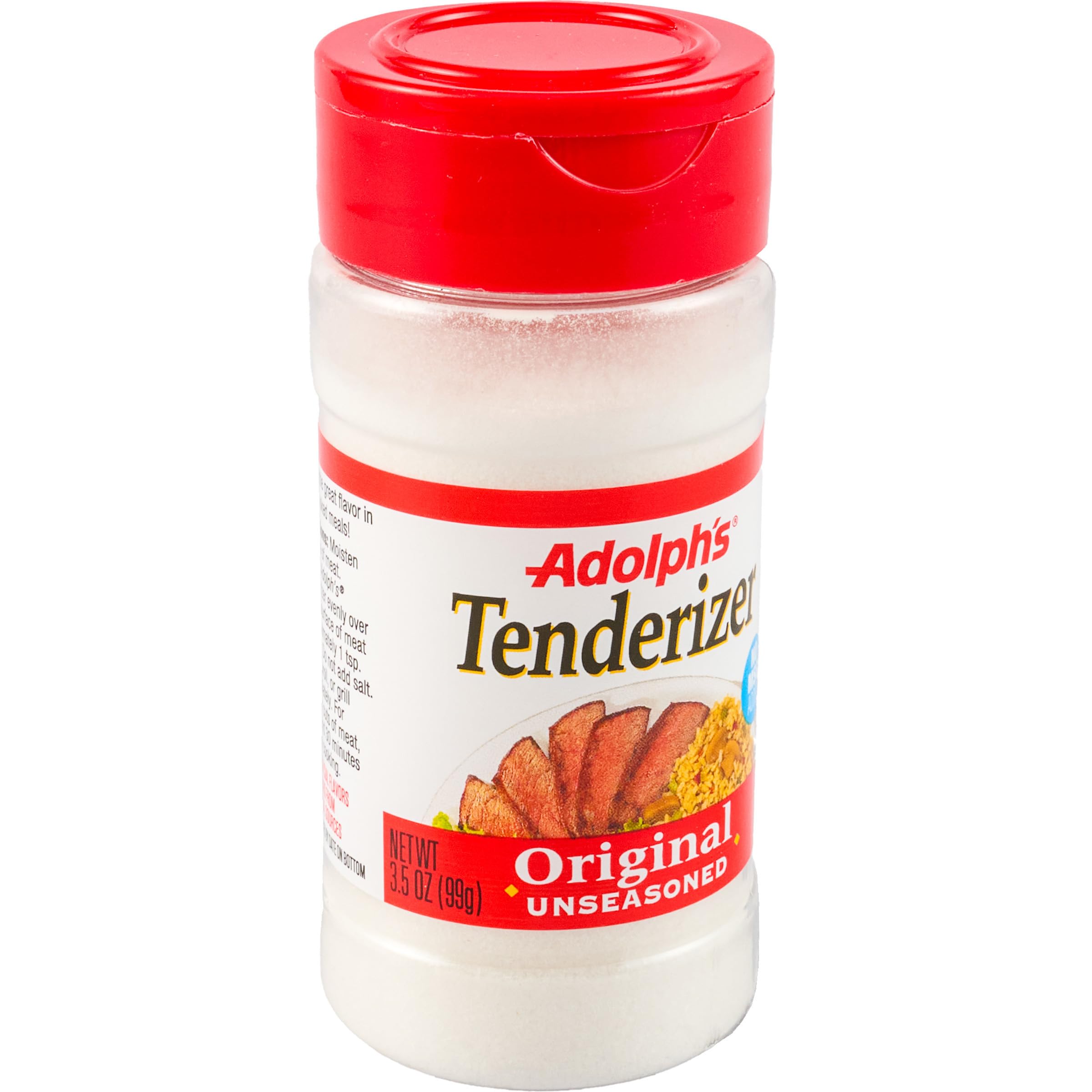 Adolph's tenderizer 3-5oz pack front ready for seasoned beef prep