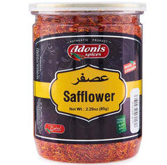 Adonis dried safflower petals 65g pack for saffron substitute in recipes.