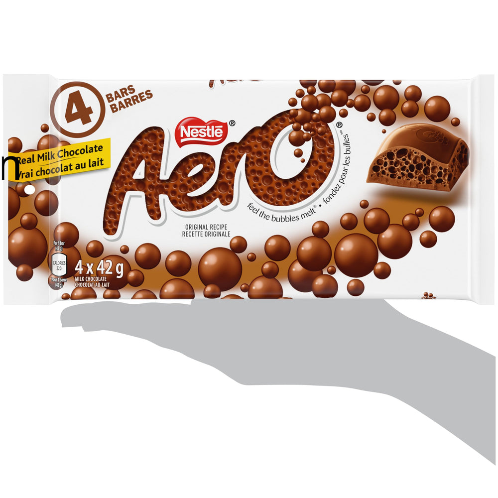 Aero Milk Chocolate packaging arranged as a gift-ready set.