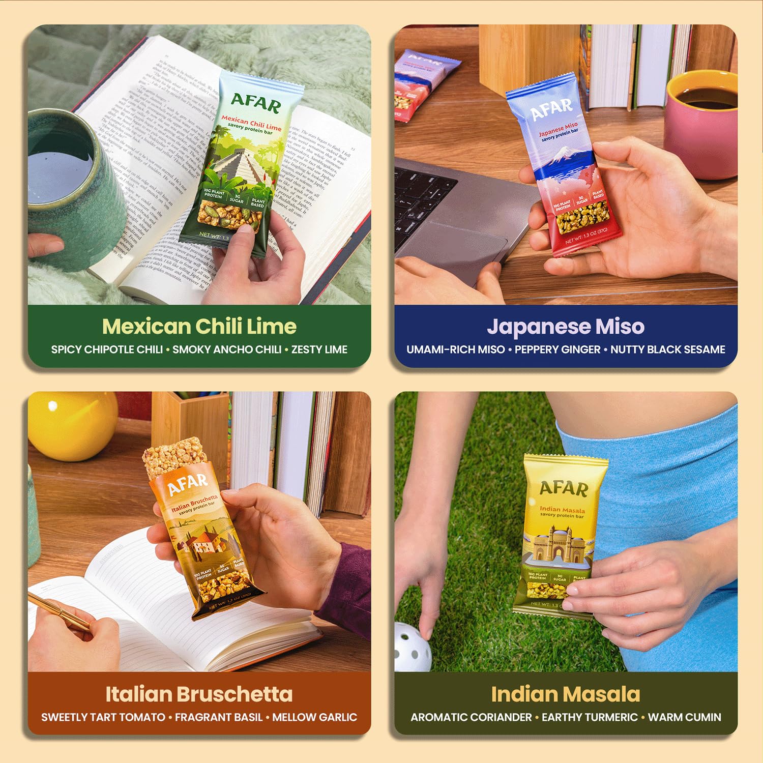 Afar Savory Bar Italian Bruschetta flavor in convenient pack