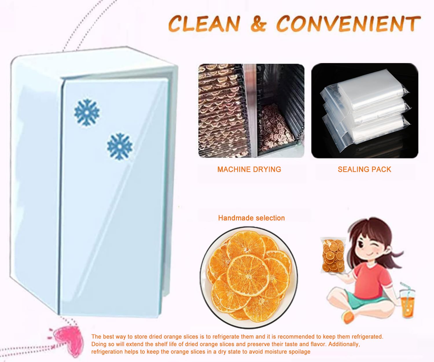 AFKCCPD orange slices for tea preserve aroma without added sugar.