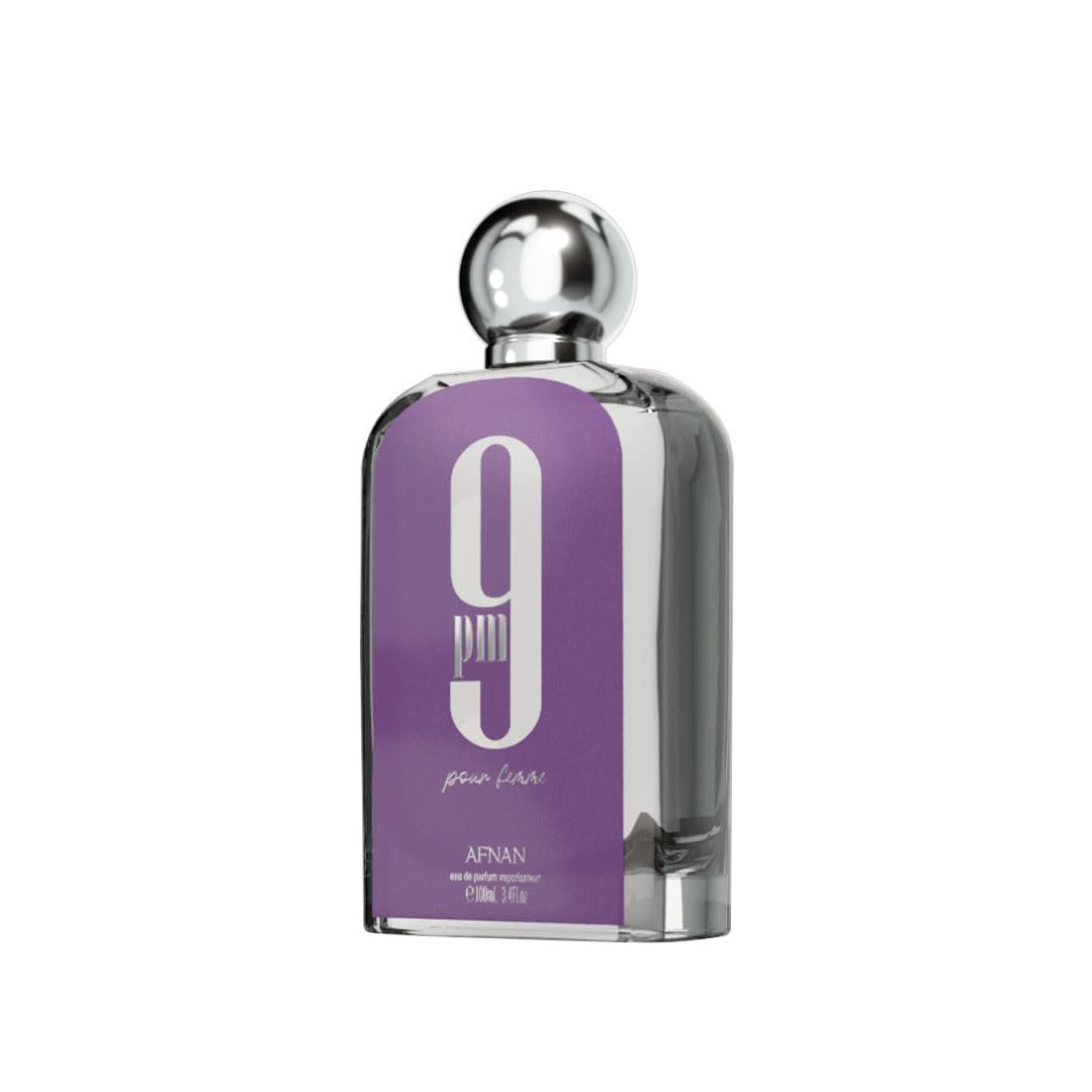 Afnan 9 PM Pour Femme bottle cap close-up highlighting premium craftsmanship