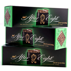 After Eight Dark Mint Thins back view highlighting three-pack size