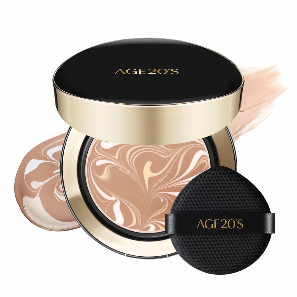 AGE 20's Signature Essence Pact compact front for lightweight cushion and natural coverage.