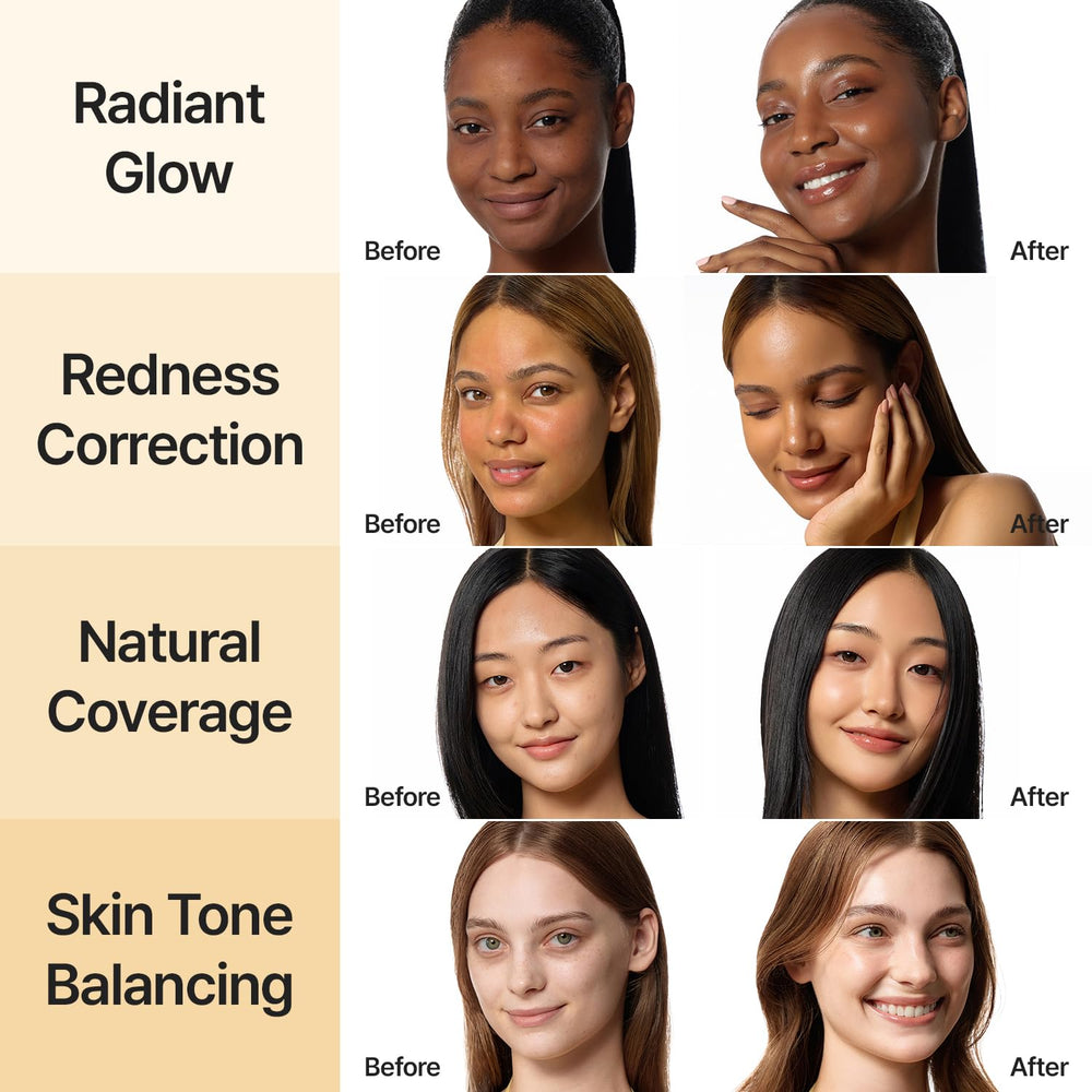 AGE 20's Signature Essence Pact latte-triple shade blending on skin