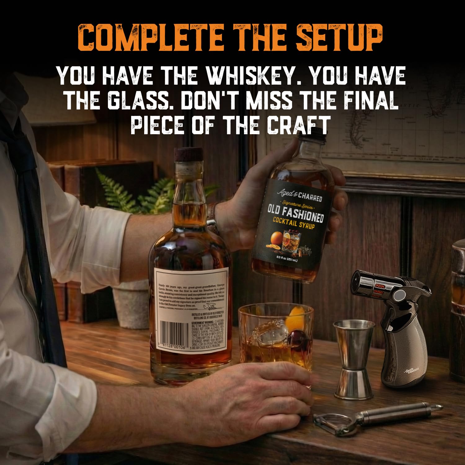 Aged and Charred gift box elevates cocktail gifting.