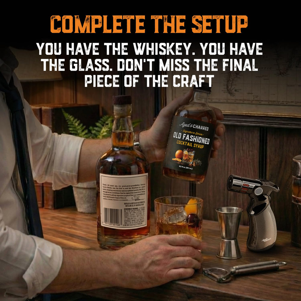 Aged and Charred gift box elevates cocktail gifting.