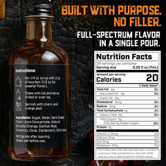 Aged and Charred syrup closeup shows orange peel and cherry flavors.