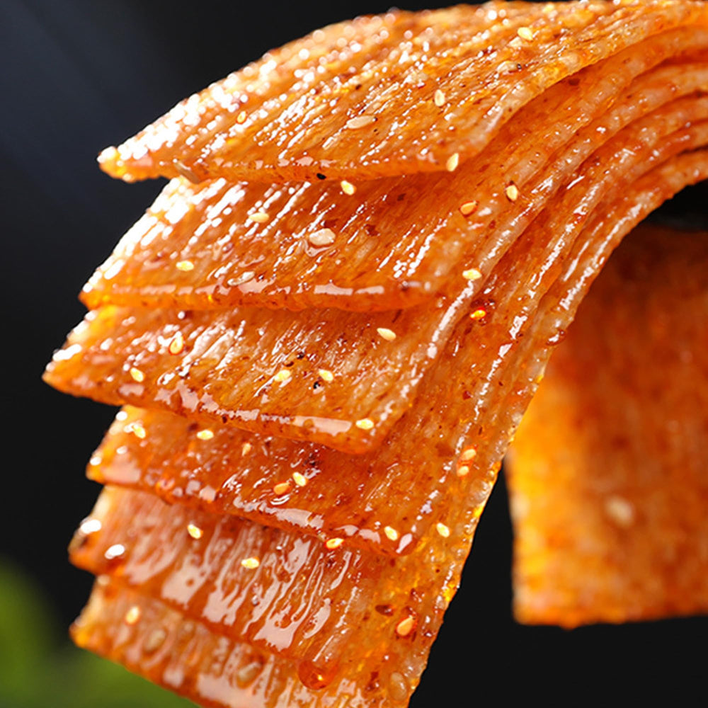 AGOLOOD Spicy Latiao snack during family gatherings adds spicy, flavorful variety.