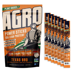 AGRO Power vegan jerky sticks packaging for grab-and-go snacking