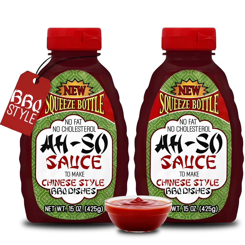 Ah So Red Rib sauce bottle pour for glaze and marinade on meats