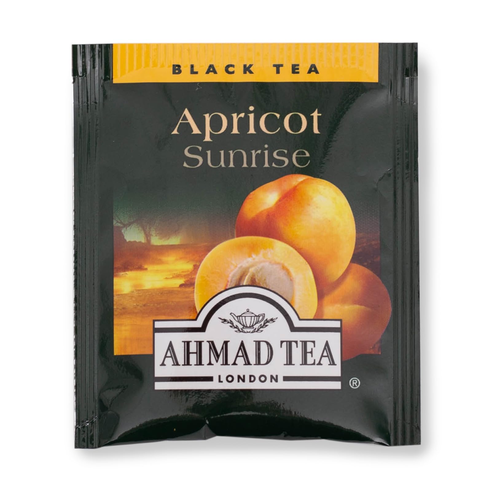 Ahmad Tea Apricot Sunrise aroma emphasizes fruity notes and marzipan hint