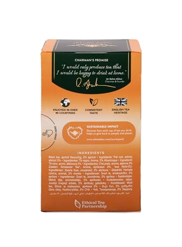 Ahmad Tea Apricot Sunrise serving ideas include hot or iced preparations