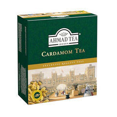 Close-up of Ahmad Tea Cardamom tea leaves showing quality blend