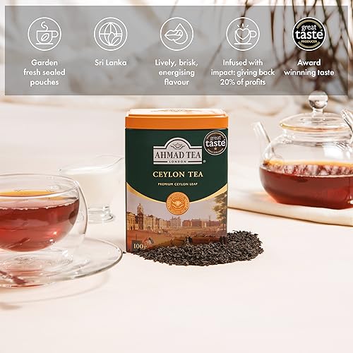 Ahmad Tea Ceylon iced tea with lemon for refreshing sip