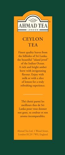 Cup featuring Ahmad Tea with milk and lemon for versatile serving.