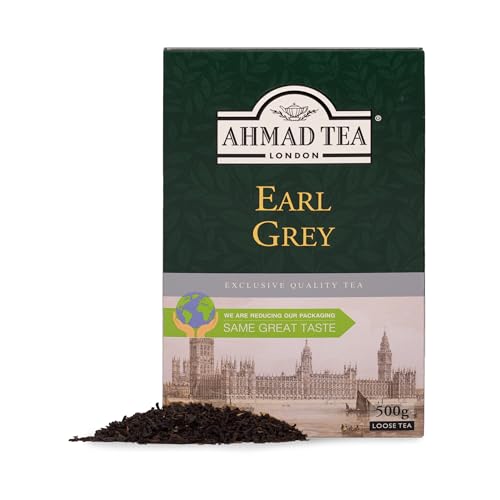 Ahmad Tea Earl Grey 500g box ready for premium brewing.