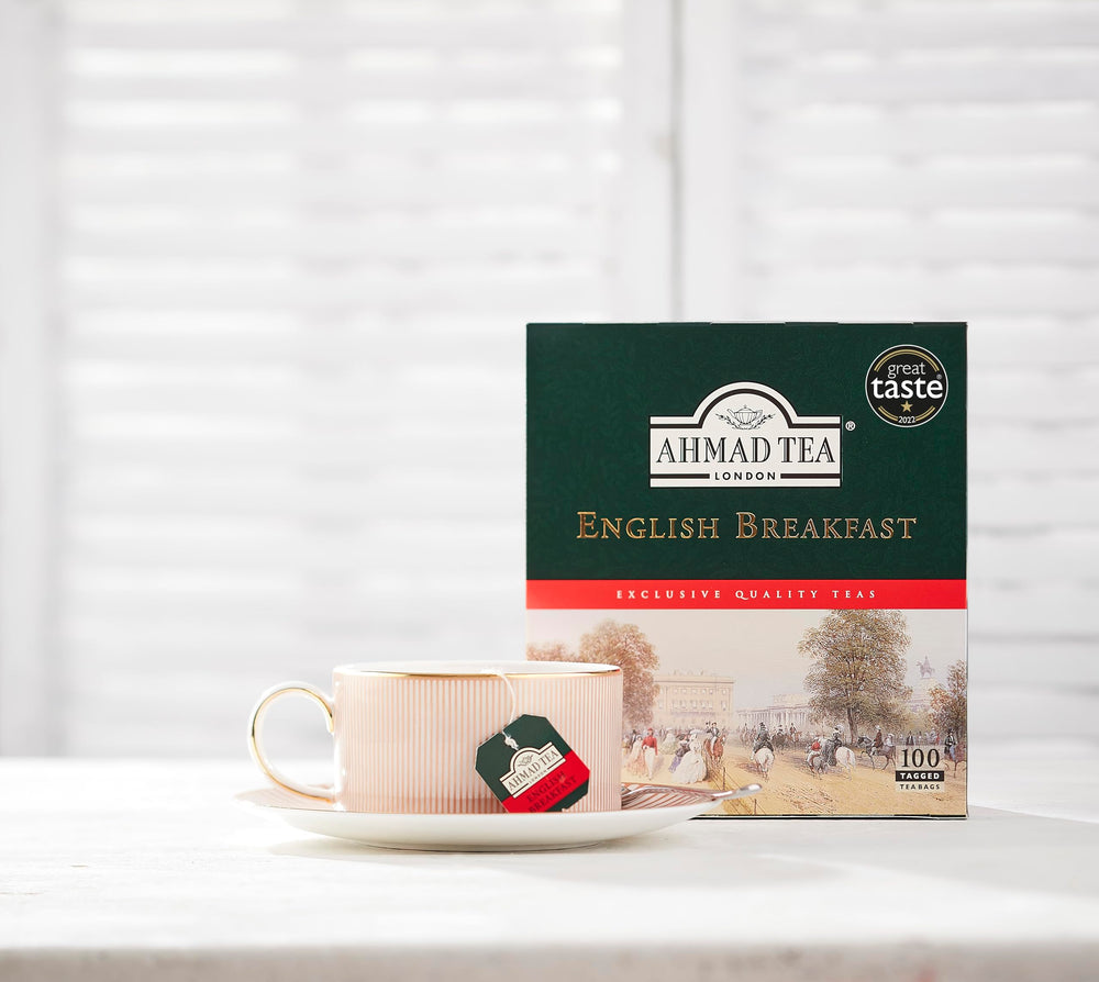Morning routine with Ahmad Tea English Breakfast for a brisk start.