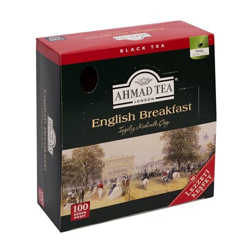 Ahmad Tea English Breakfast teabox front showing classic packaging for daily use.
