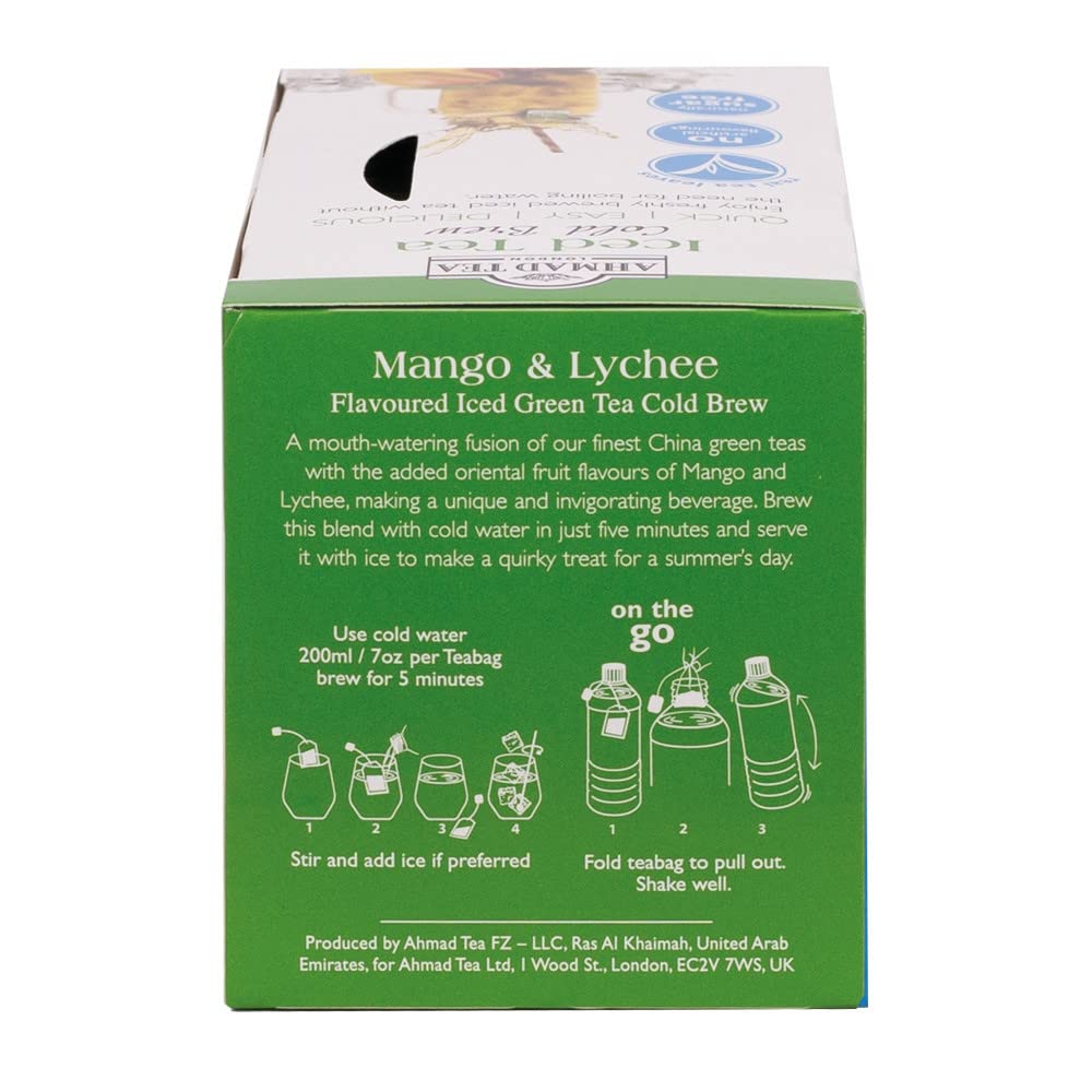 Ahmad Tea Ethical Tea Partnership stamp signals responsible sourcing.