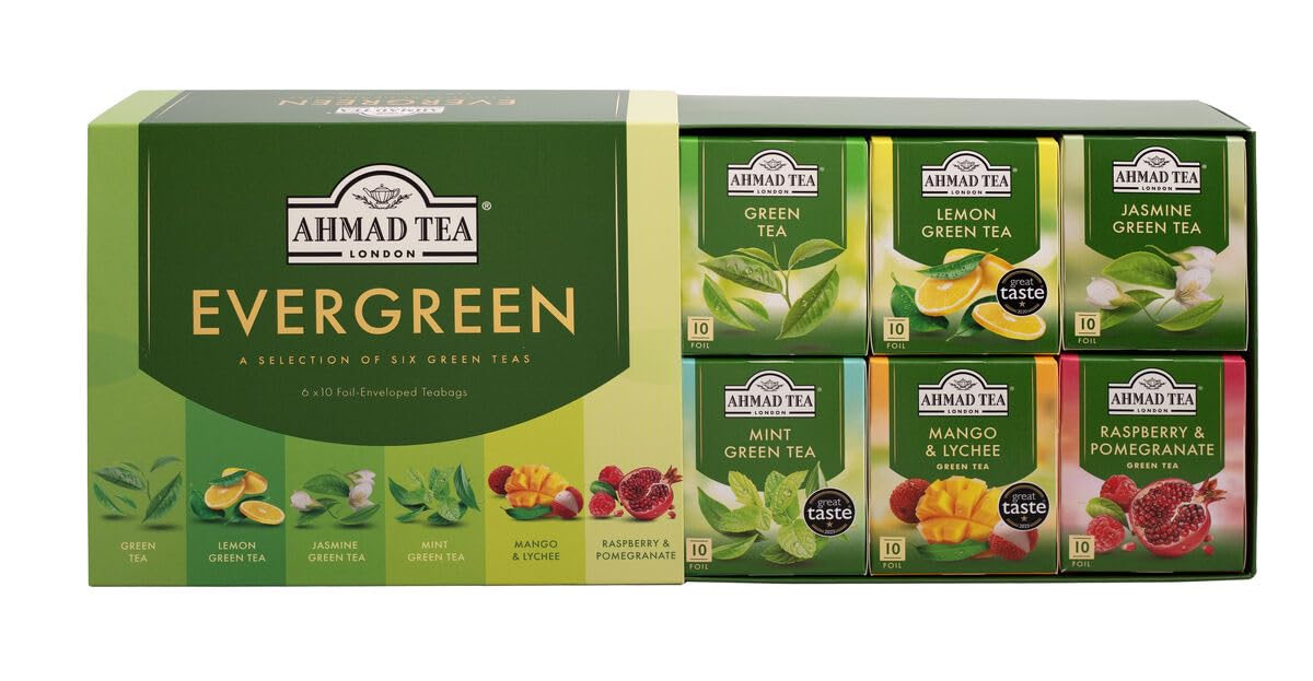 Ahmad Tea Raspberry & Pomegranate teabag with fruity, vibrant finish