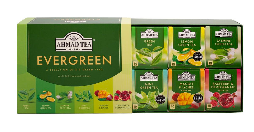 Ahmad Tea Raspberry & Pomegranate teabag with fruity, vibrant finish