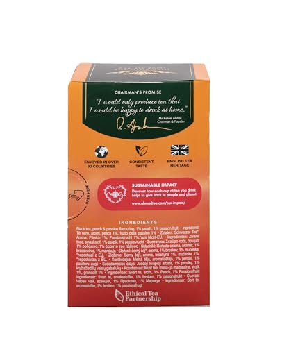 Ahmad Tea article show hot or iced serving for a refreshing brew.