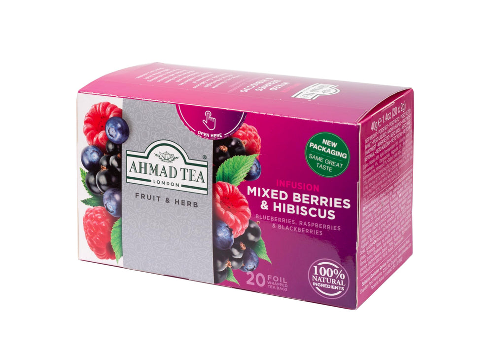 Ahmad Tea Hibiscus Rosehip Apple ingredients highlight natural flavors