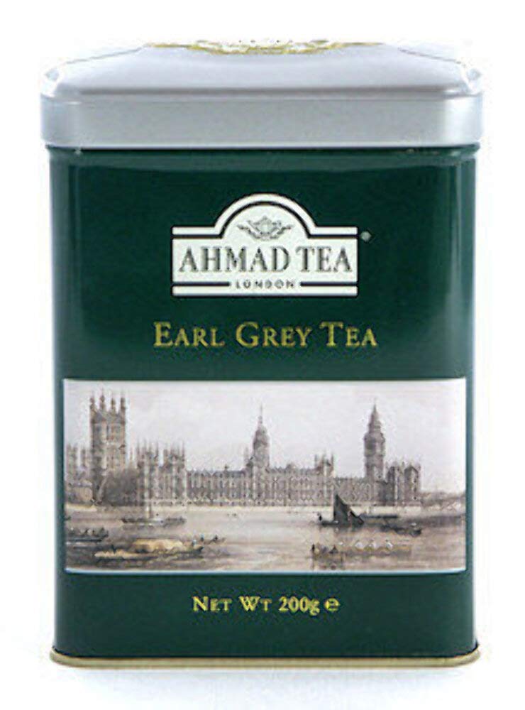 Ahmad Tea London Earl Grey 200 g tin with bergamot aroma for a refined tea ritual