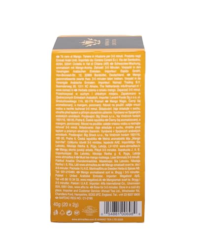 Hot cup of Mango Magic reveals rich aroma and amber liquor