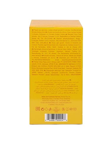 Ahmad Tea Mixed Citrus hot cup with steam releasing bright fragrance.