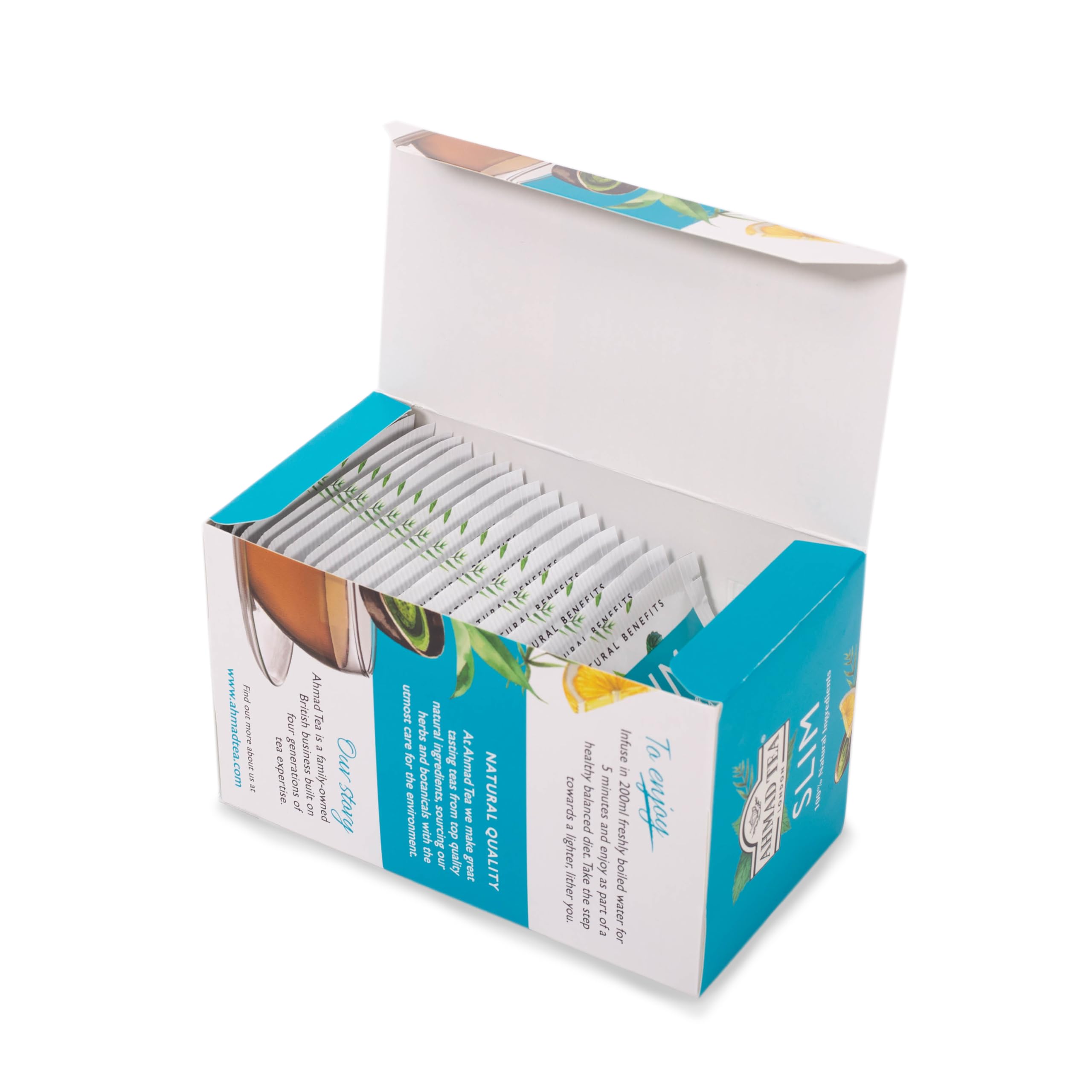 Ahmad Tea Slim mint note highlights a crisp, cleansing cup