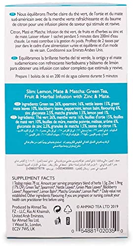 Ahmad Tea Slim tea bag sachet offers convenient hot or iced brewing