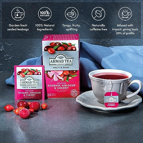 Ahmad Tea brewed for 5 minutes, ideal timing for full flavor.