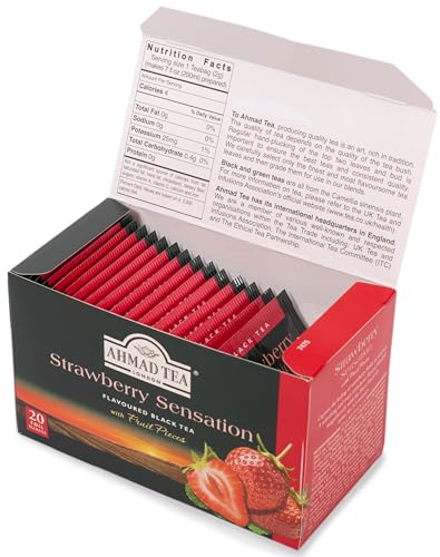 Strawberry pieces from Ahmad Tea blend for real fruit flavor