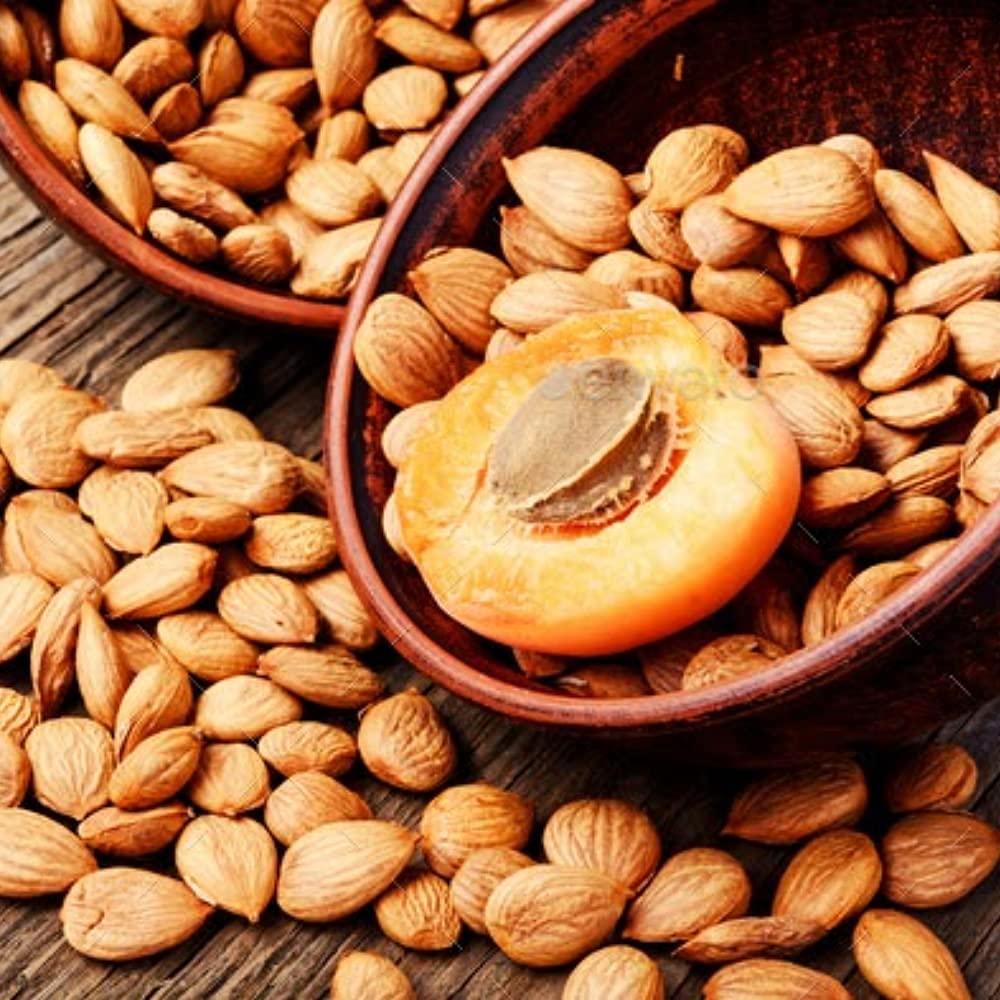 Label of Aim Naturals Bitter Apricot Kernels showcasing USDA Organic certification.