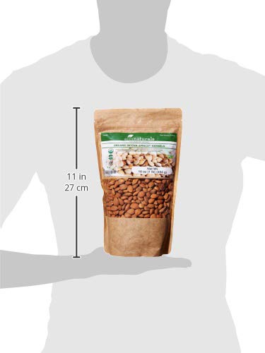 Back packaging details of Aim Naturals Bitter Apricot Kernels for shoppers.