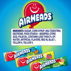 Airheads Mini Sours Blue Blast bar highlights tart, refreshing bite.