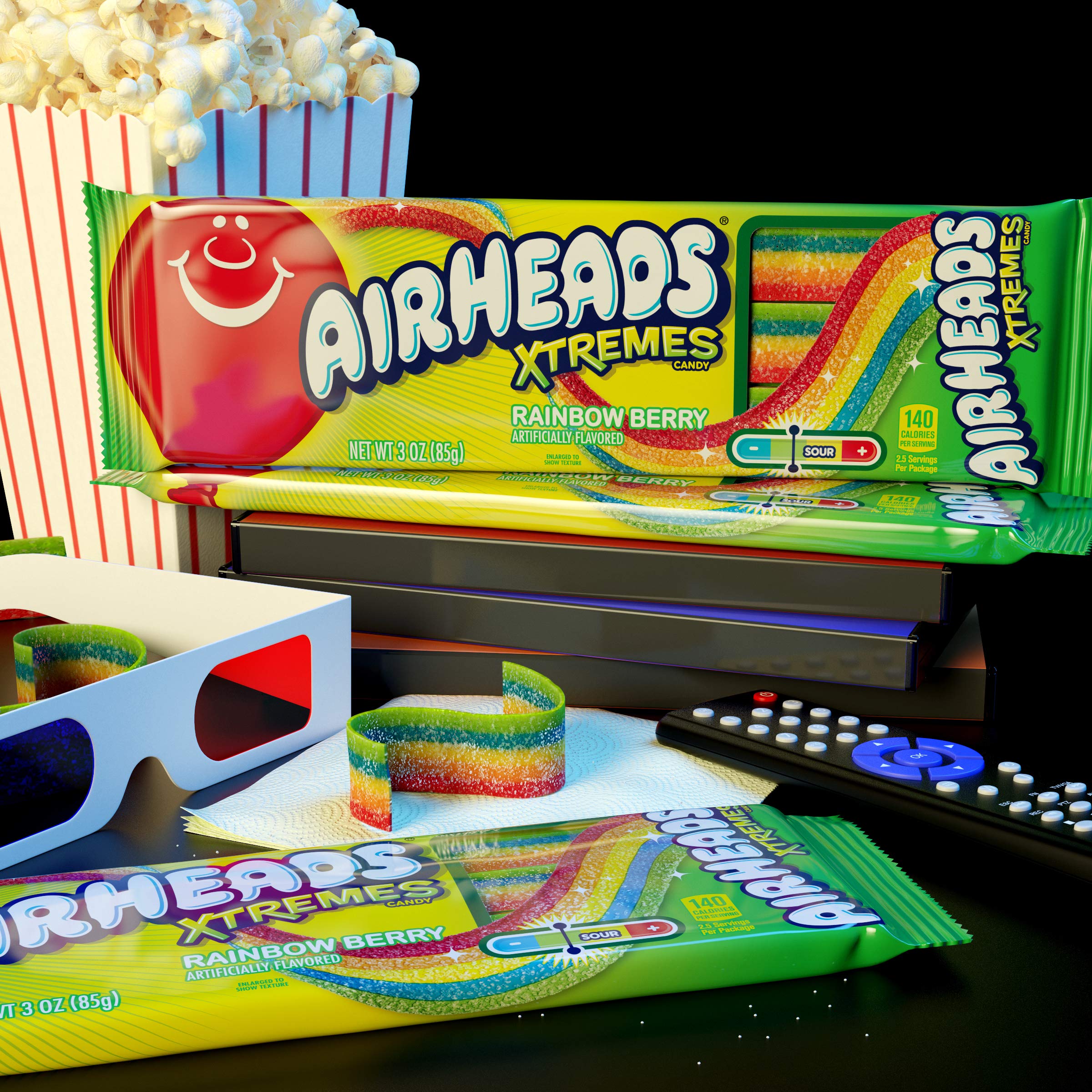 Airheads Xtremes Belts nut-free and peanut-free status shown on packaging