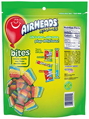 Close-up of Airheads Xtremes Bites Rainbow Berry candy texture highlighting chewy sweetness