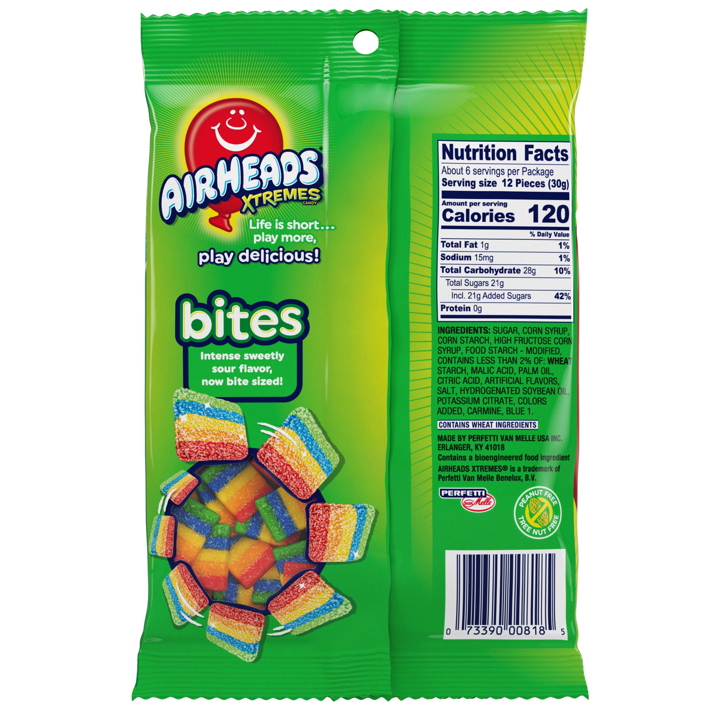 Airheads Xtremes Sour Chewy Candy—tangy bites perfect for kids' lunch boxes.