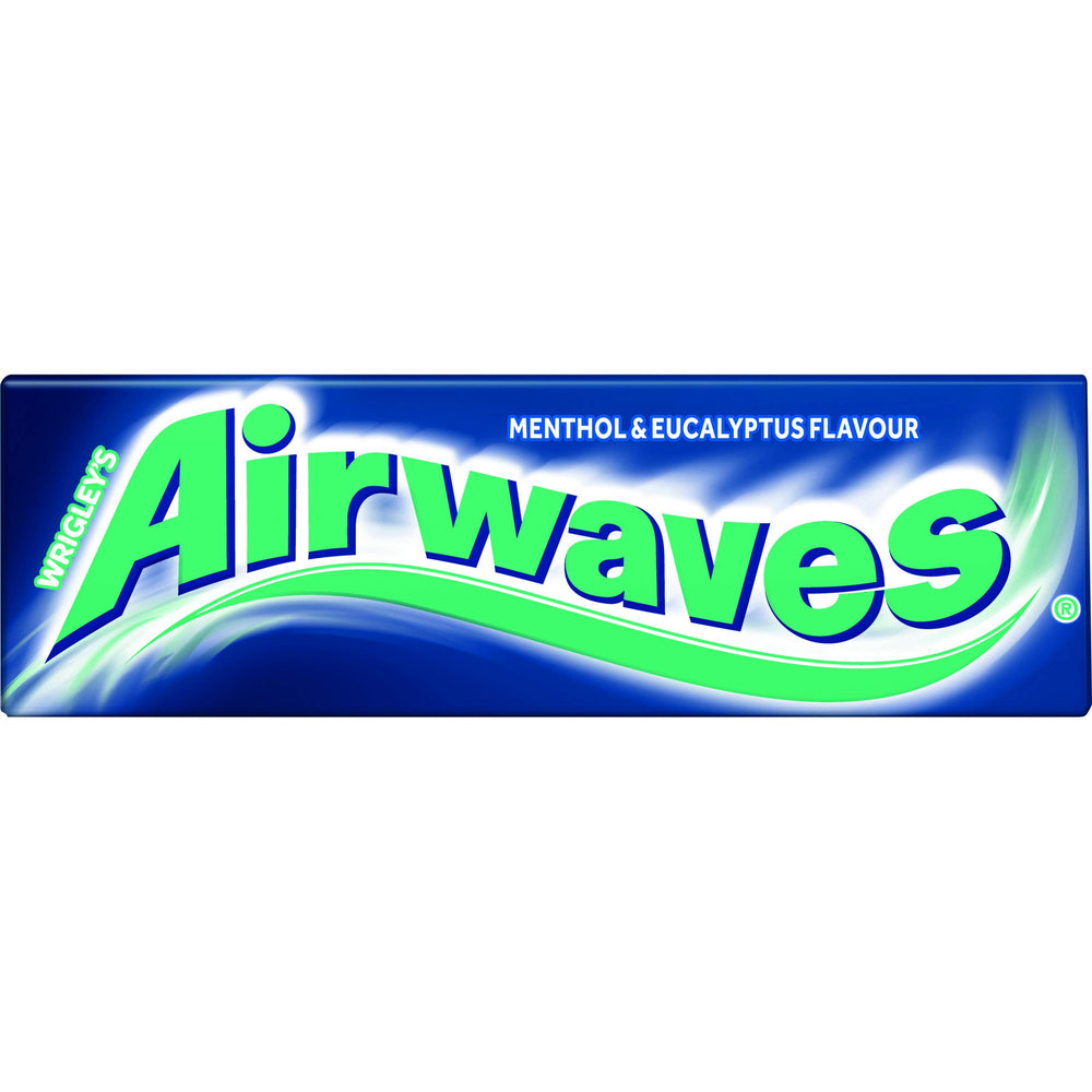 AirWaves Menthol Eucalyptus Gum pack 30 display conveys quantity