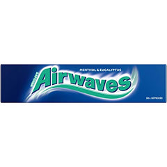 AirWaves Menthol Eucalyptus Gum stick close-up highlighting minty flavor