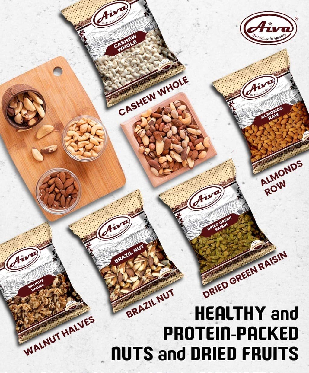 AIVA bulk 5 lb packaging for families and meal preppers.