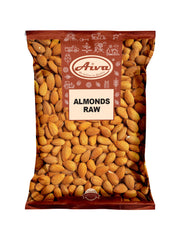AIVA natural whole raw almonds with skin in a 5 lb bag, ideal for versatile snacking.