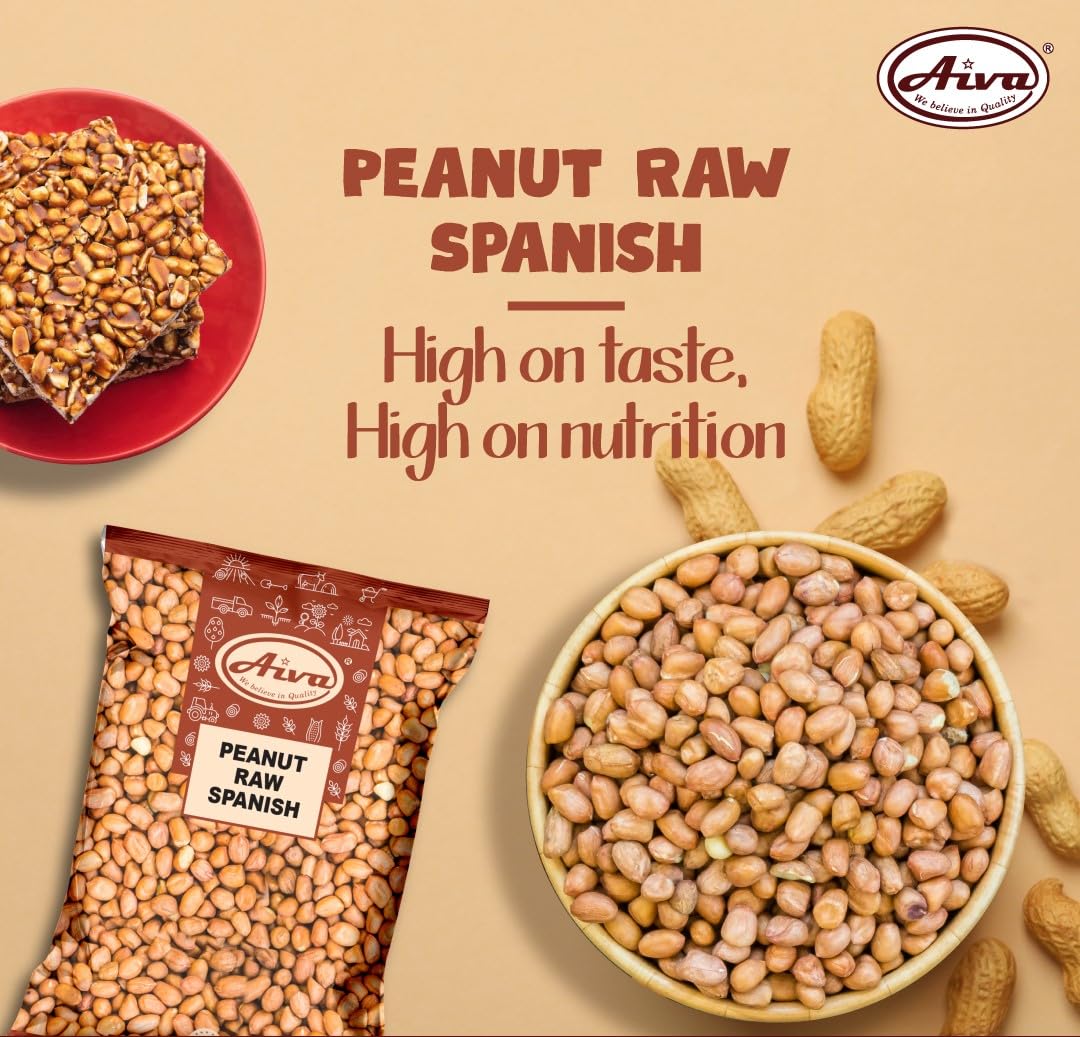 Aiva raw Spanish peanuts for homemade peanut butter.