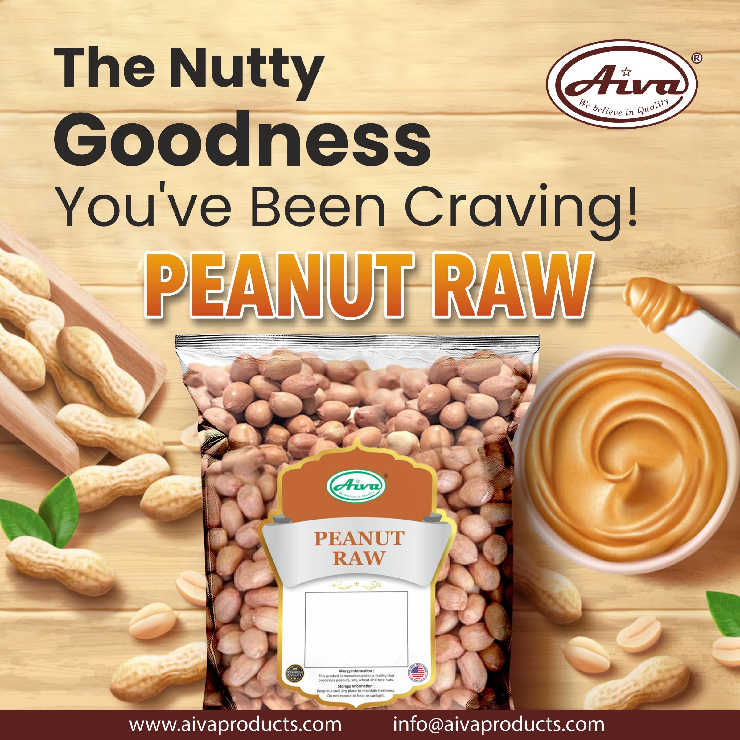 Aiva raw Spanish peanuts ideal for wildlife feeding.