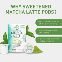 AIYA Creamy Matcha Latte Pod packaging shown for convenient single-serve prep.