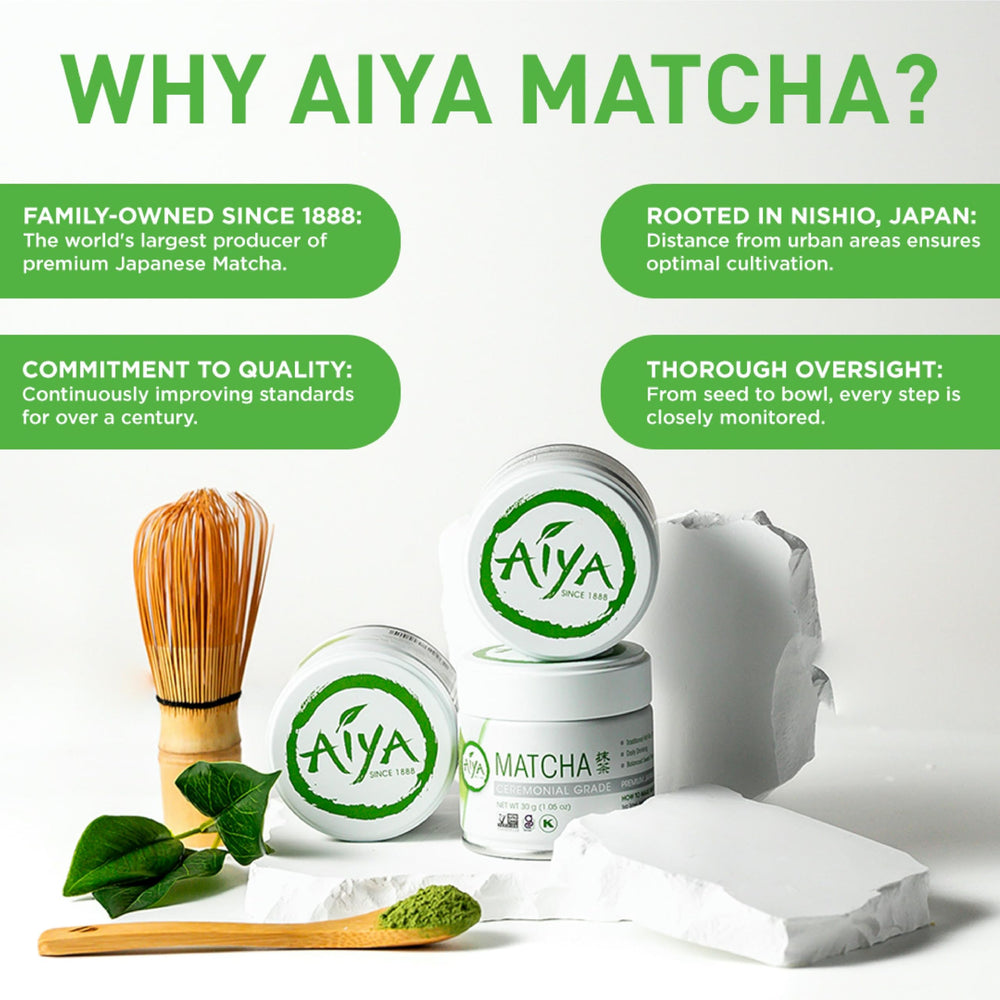 Aiya matcha served in a daily cup for a smooth, balanced flavor.