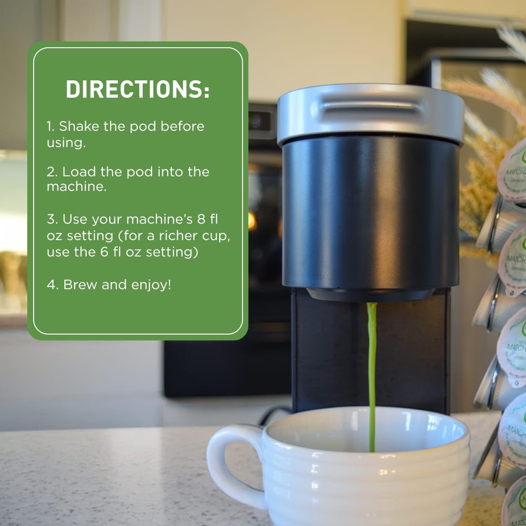 AIYA heritage logo and Keurig-style machine compatibility.